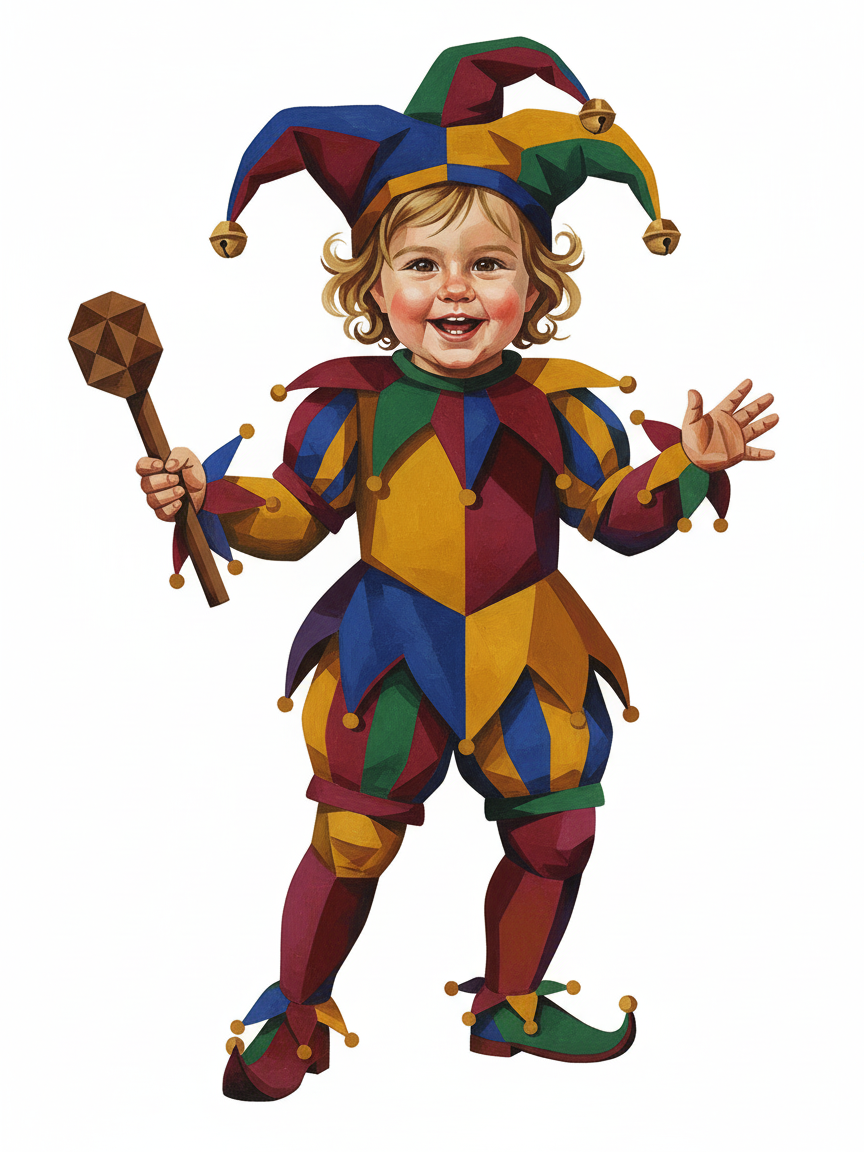 Jester Julia - Cubist Painting