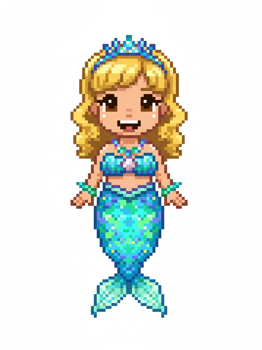 Julia the Ocean Princess - Pixel Art