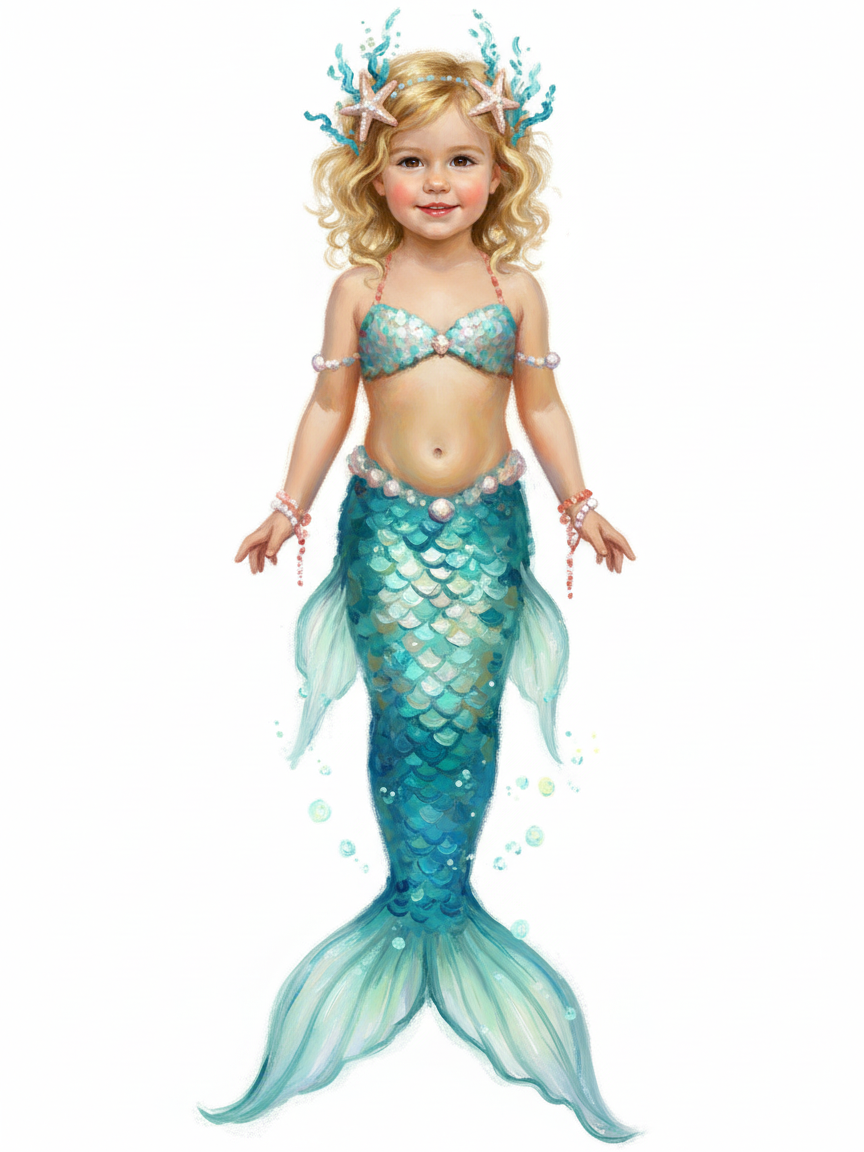 Julia the Ocean Princess - Impressionist Painting