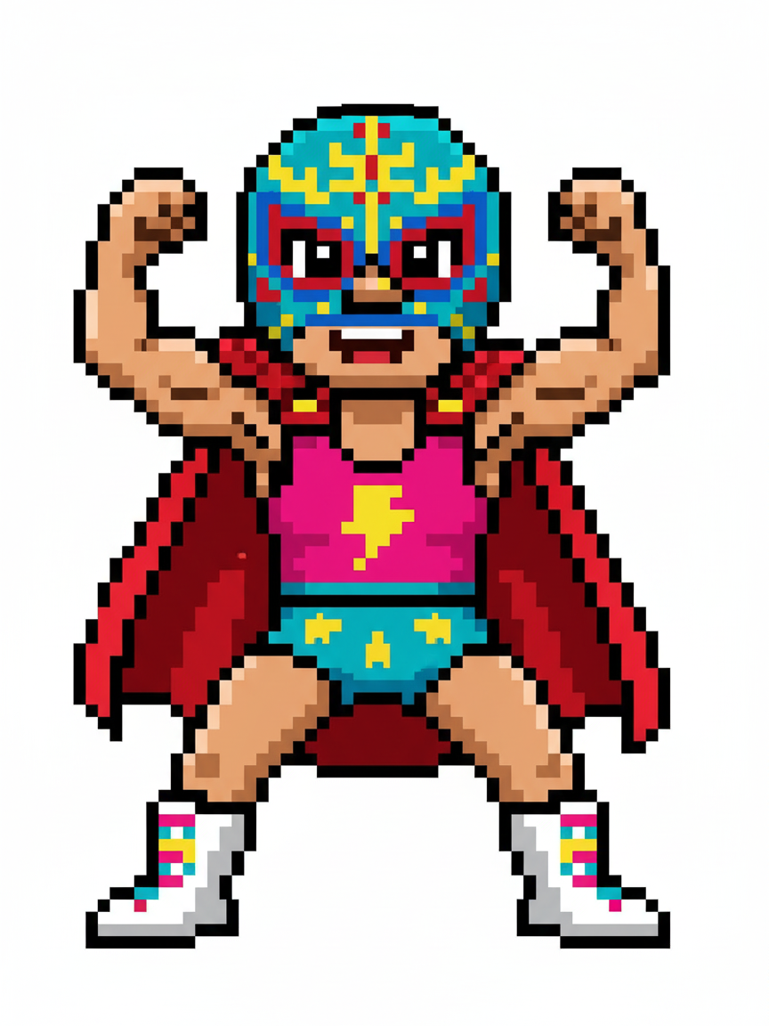 Julia the Luchadora - Pixel Art