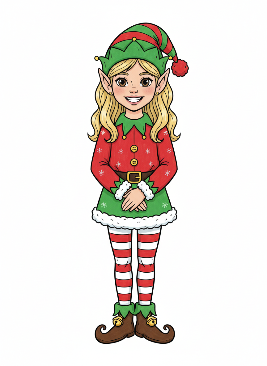 Merry Mary the Elf - Classic Coloring Book