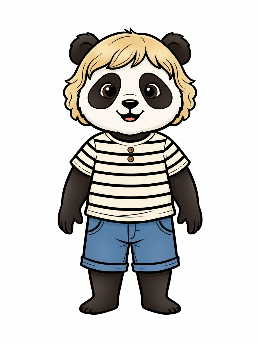 Panda Julia - Classic Coloring Book