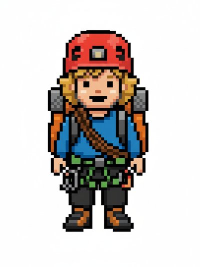 Julia's Mountain Adventures 🏔️ - Pixel Art