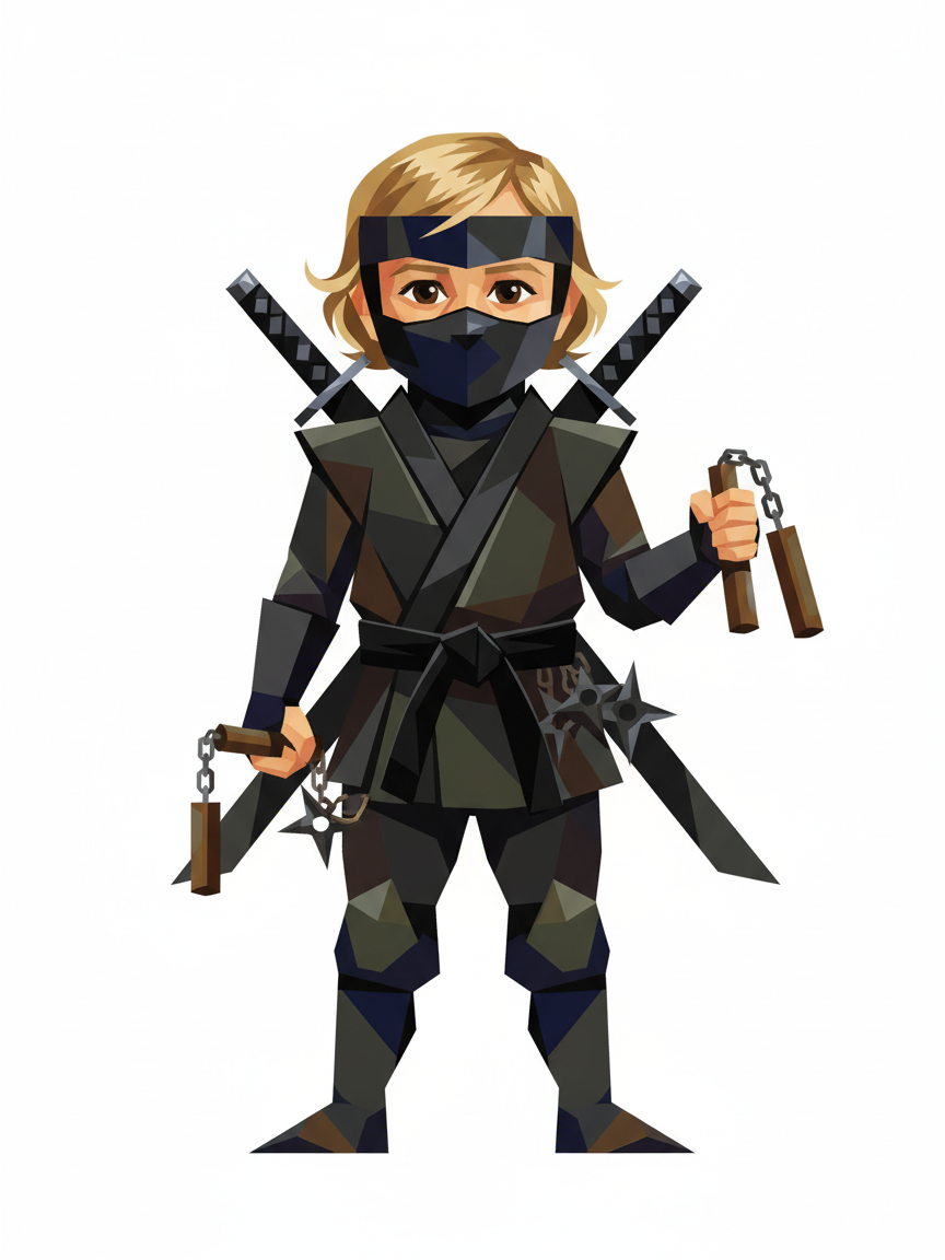 Ninja Julia - Cubist Painting