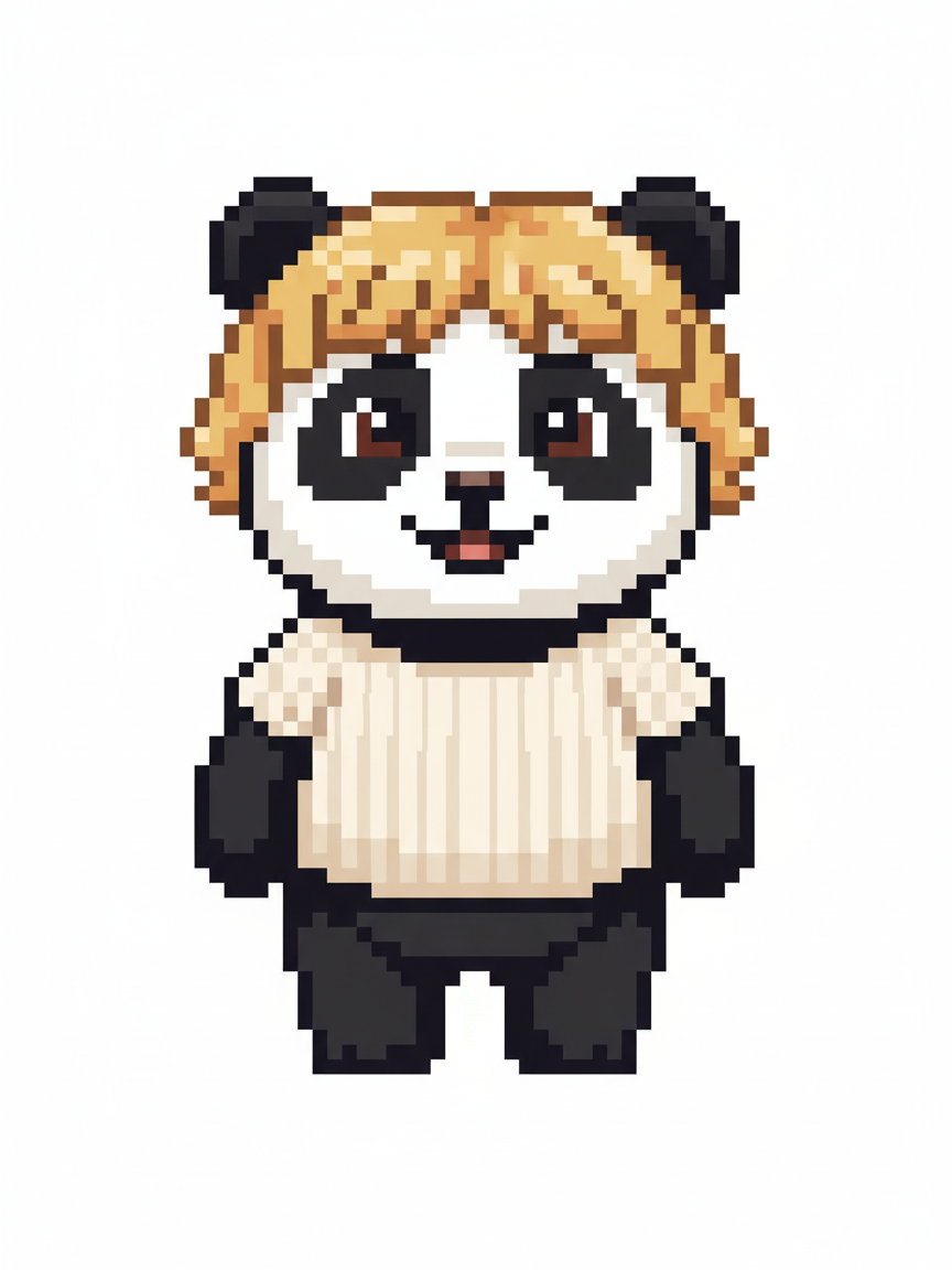 Panda Julia - Pixel Art