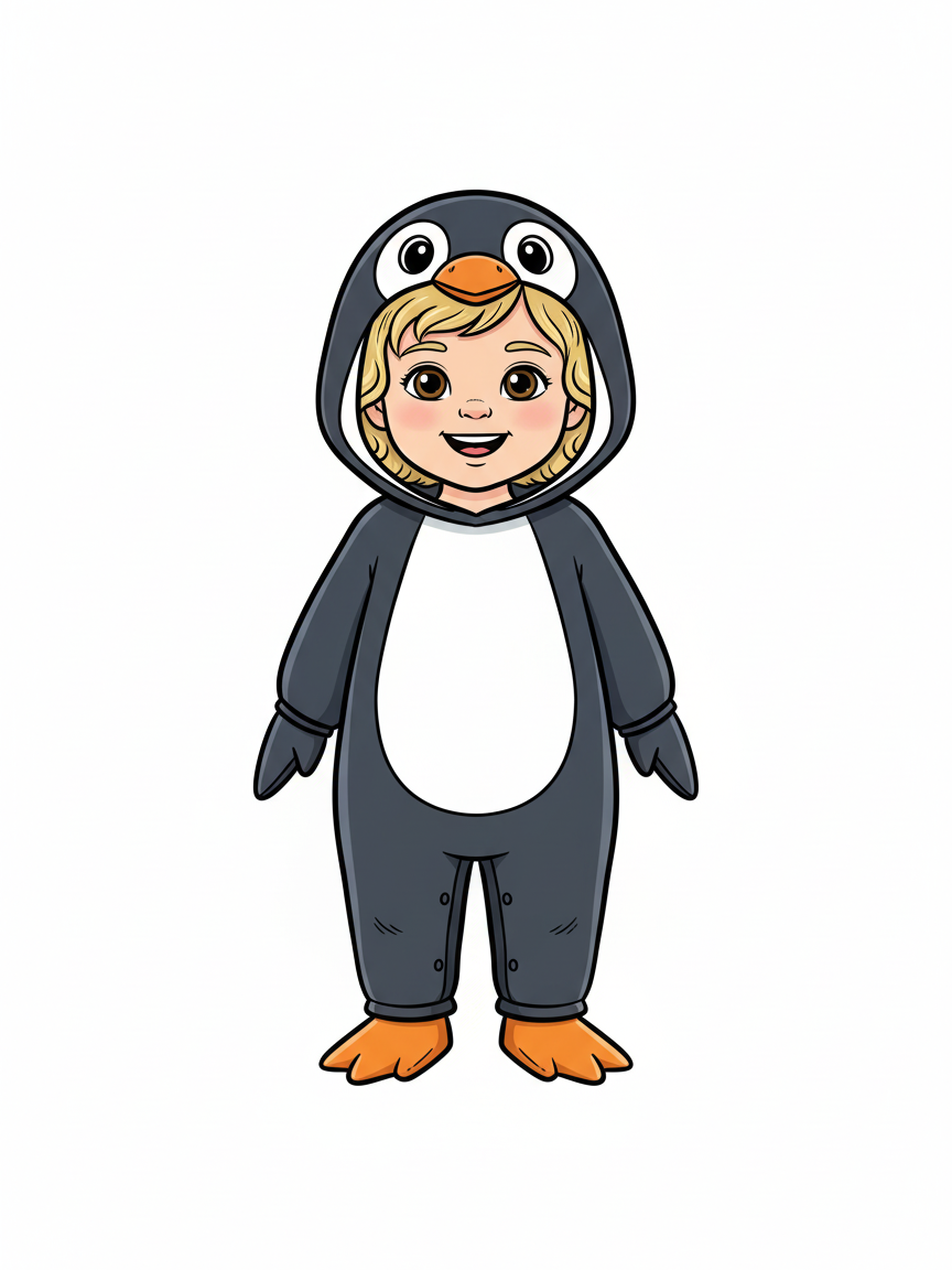 Penguin Julia - Classic Coloring Book