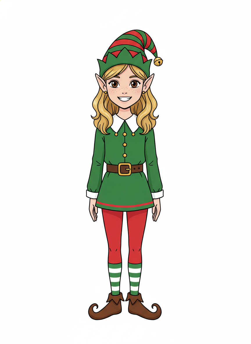 Merry Mary the Elf - Minimalist