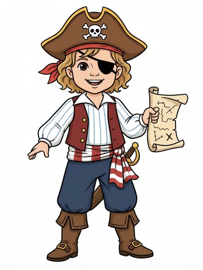 Julia's Pirate Adventures 🏴‍☠️ - Classic Coloring Book