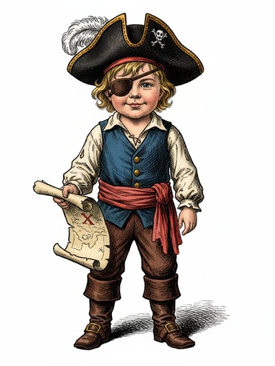 Julia's Pirate Adventures 🏴‍☠️ - Victorian Illustration