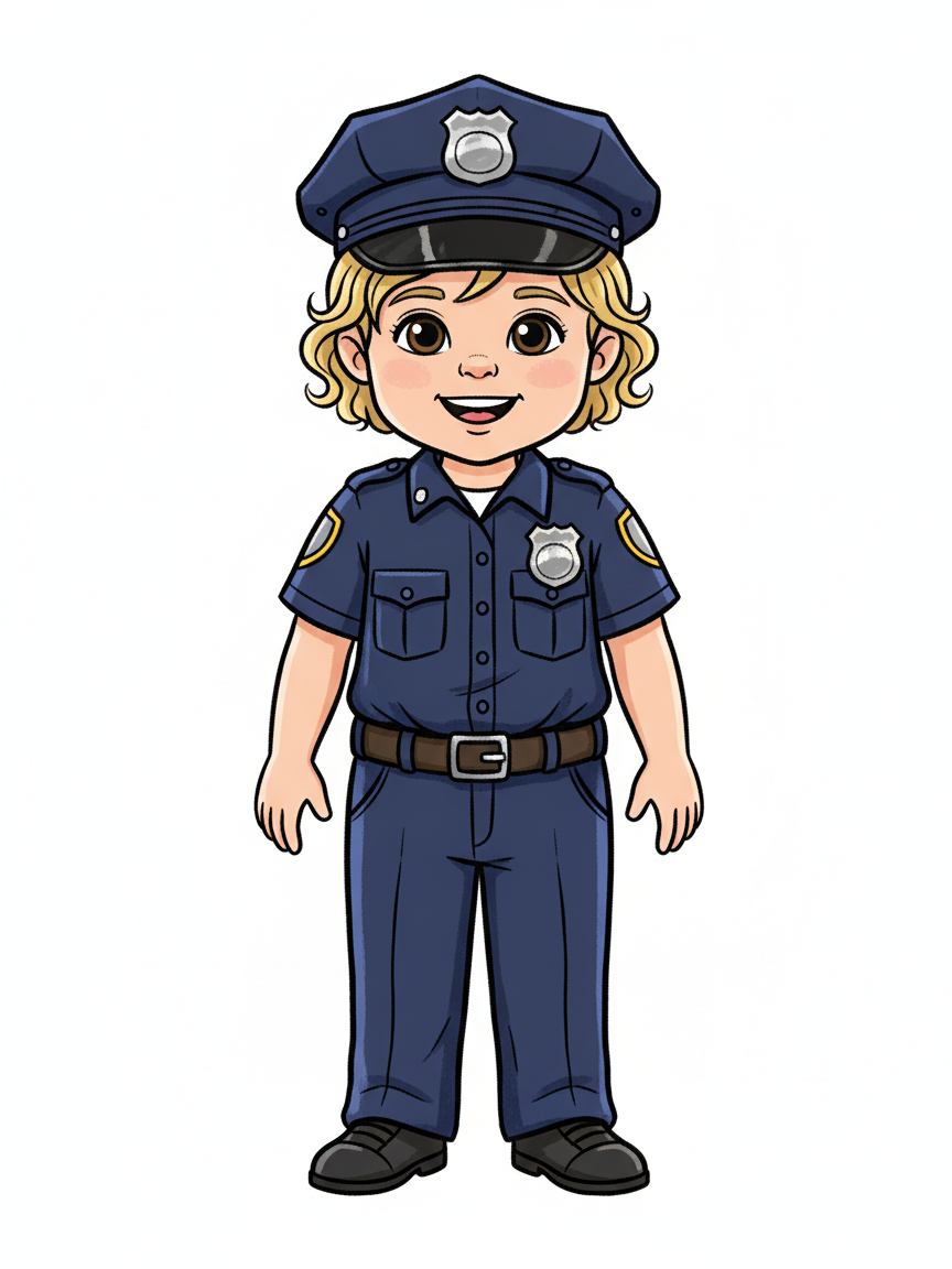 Officer Julia - Classic Coloring Book