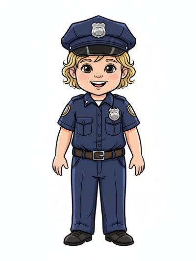 Julia's Police Adventures 🚓 - Classic Coloring Book
