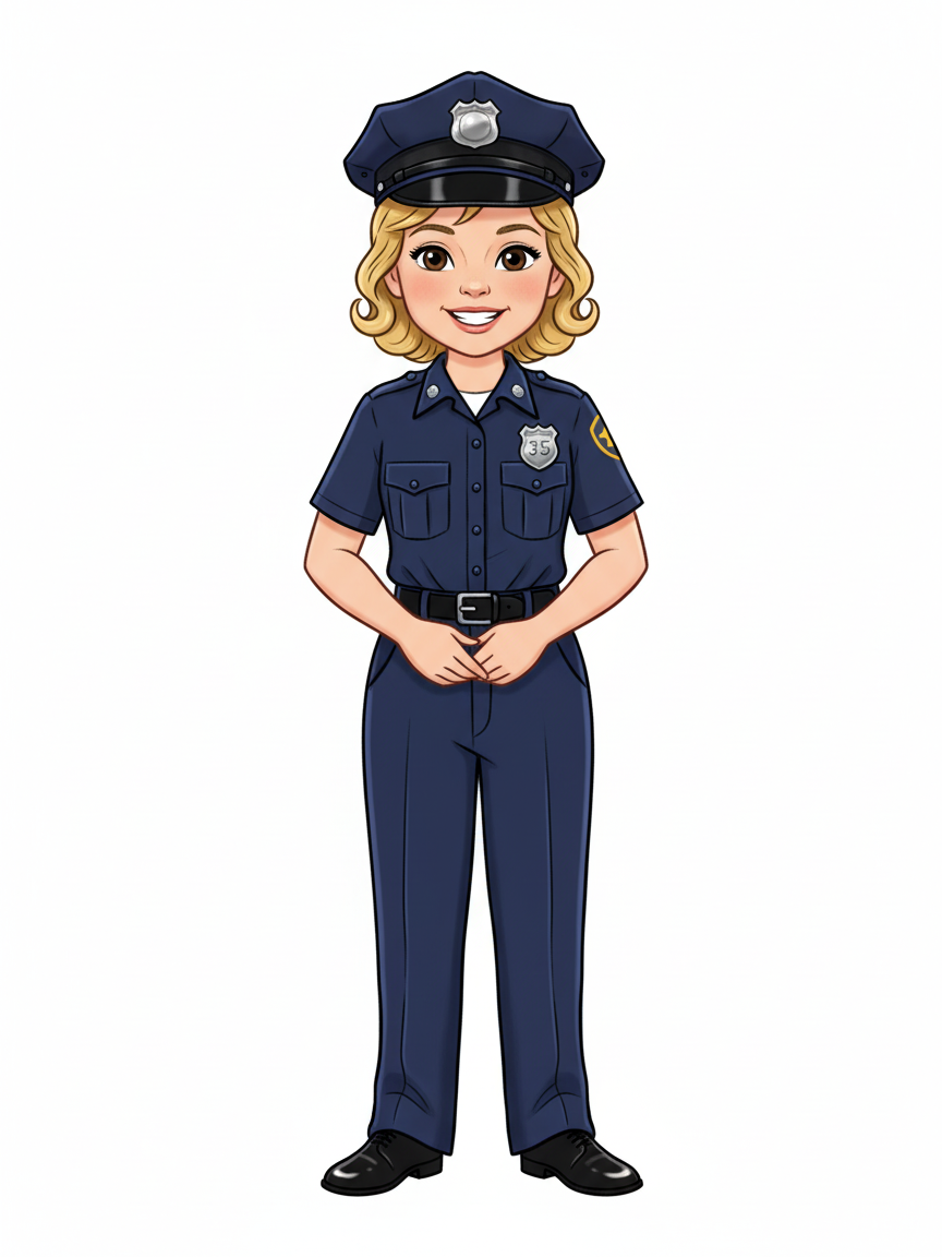 Officer Julia - Vintage Storybook