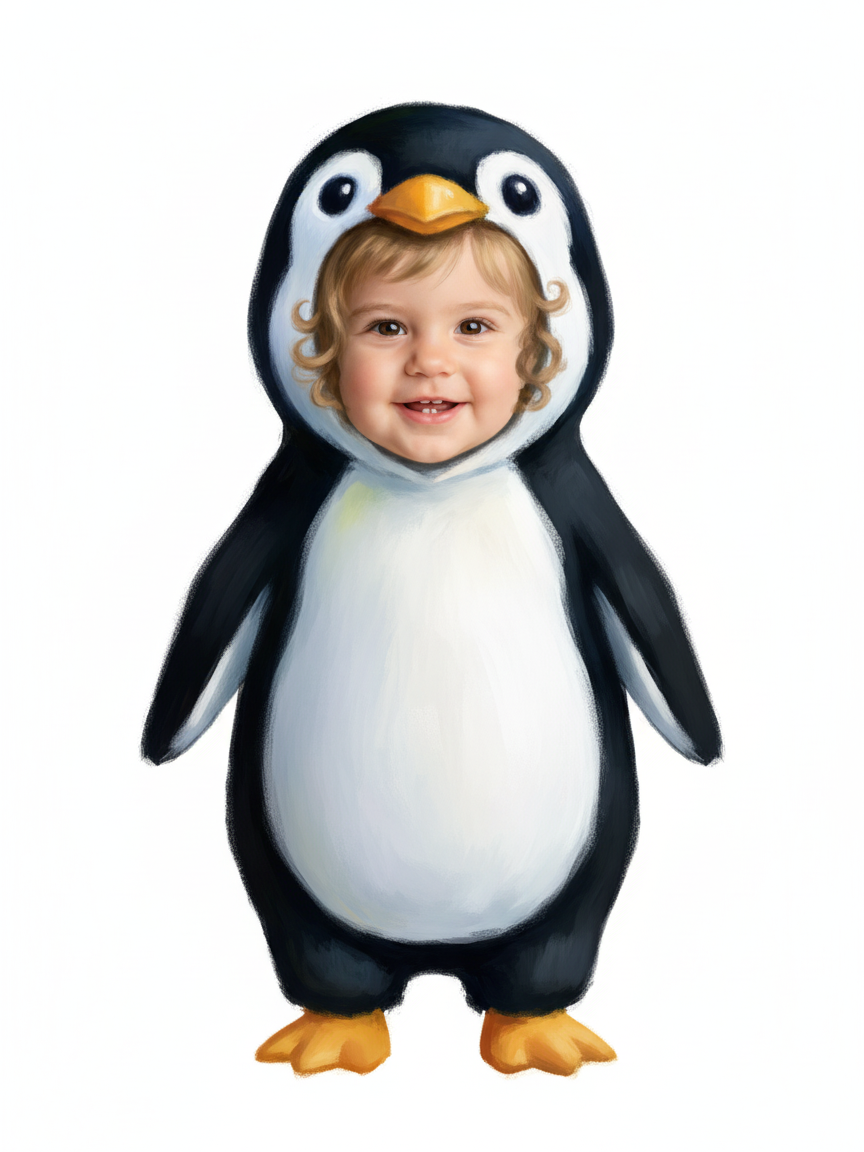Penguin Julia - Impressionist Painting