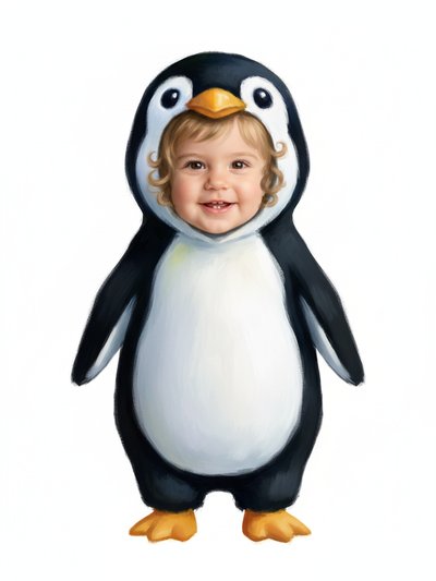 Julia's Penguin Adventures 🐧 - Impressionist Painting