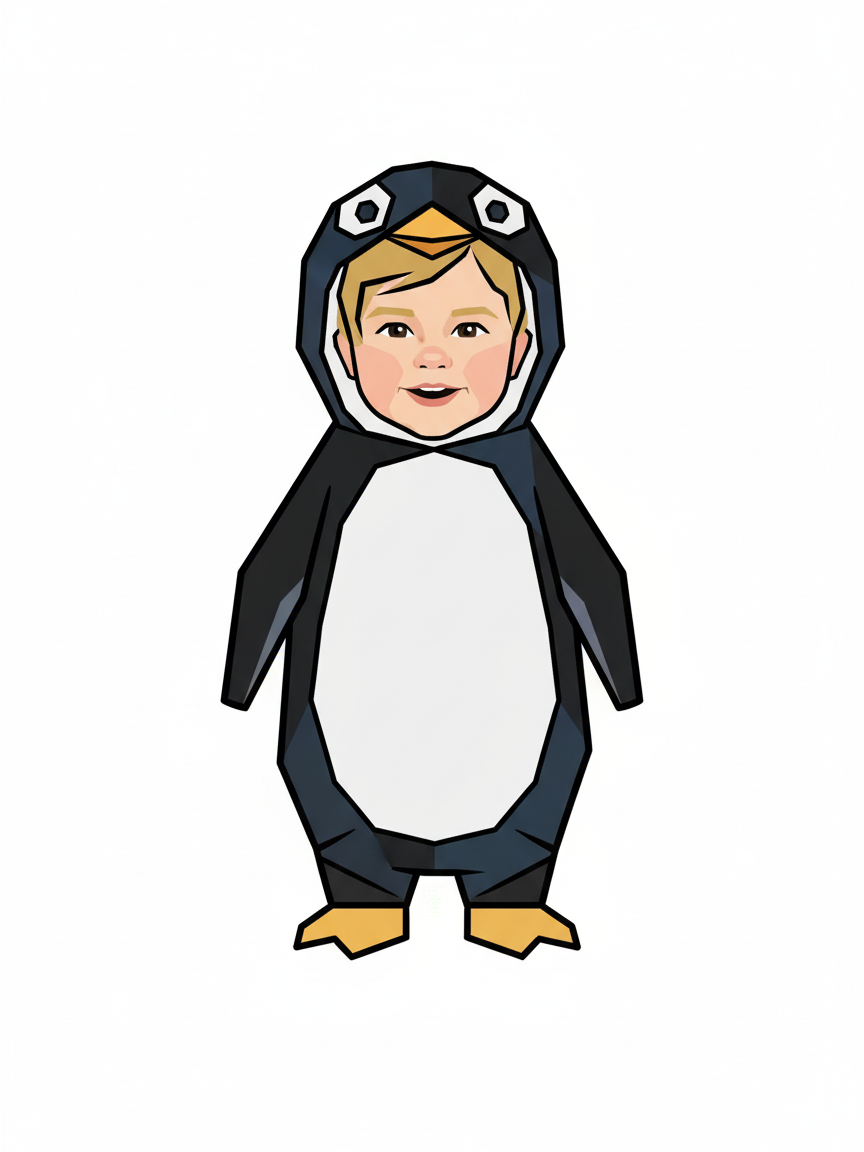 Penguin Julia - Cubist Painting