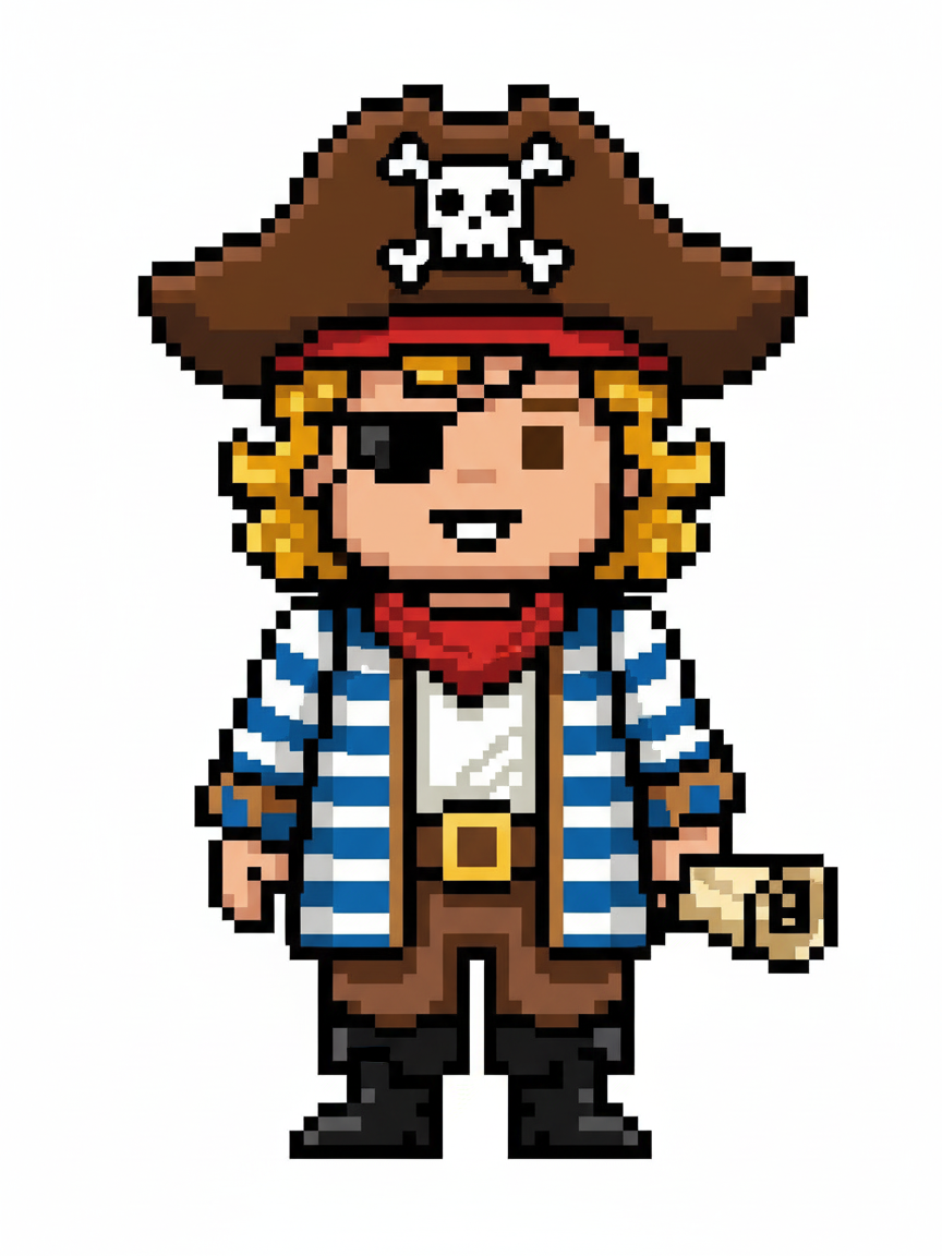 Pirate Julia - Pixel Art