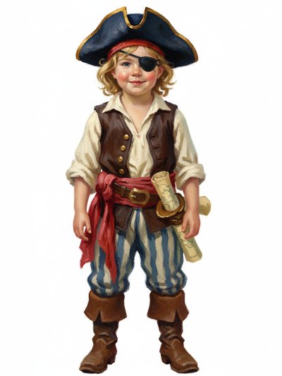 Julia's Pirate Adventures 🏴‍☠️ - Impressionist Painting