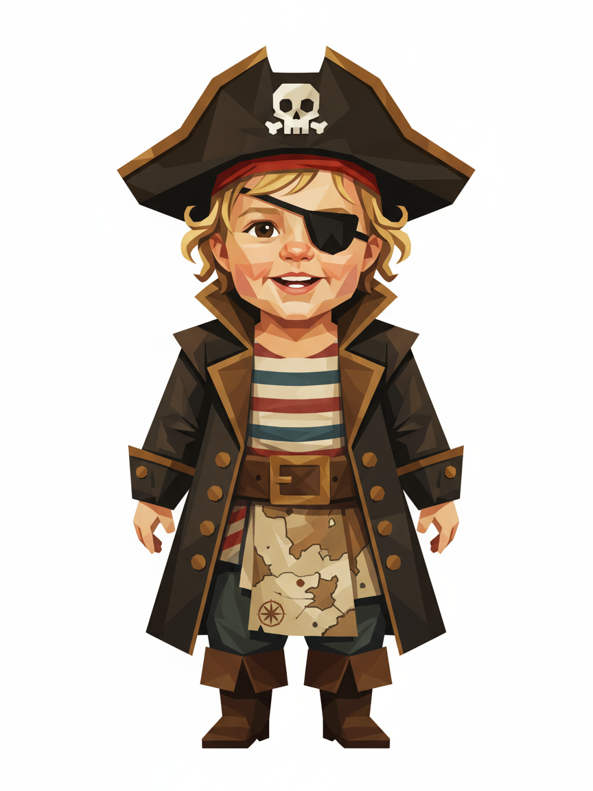 Pirate Julia - Cubist Painting