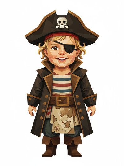 Julia's Pirate Adventures 🏴‍☠️ - Cubist Painting