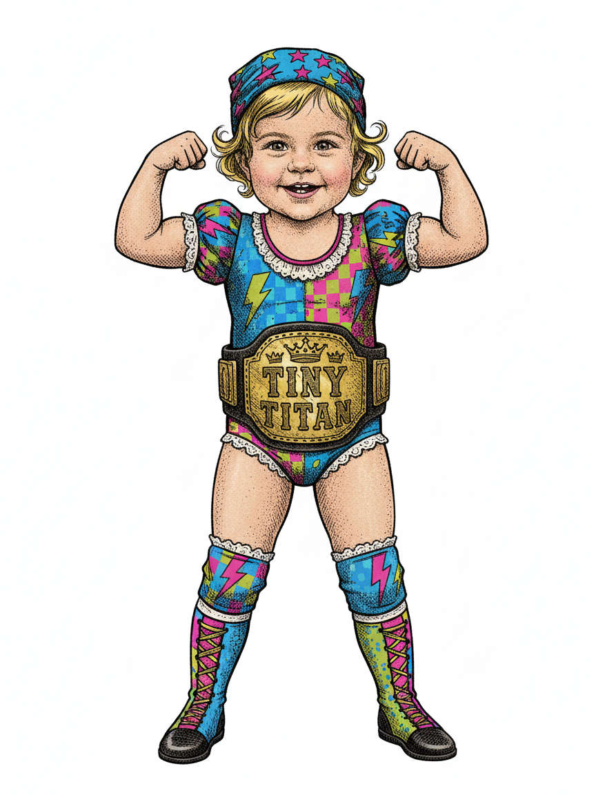 Julia the Tiny Titan - Victorian Illustration