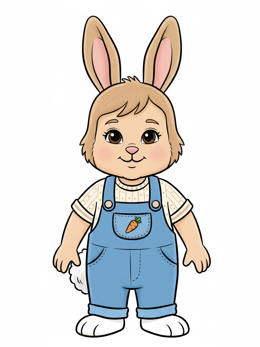 Julia the Bunny - Classic Coloring Book