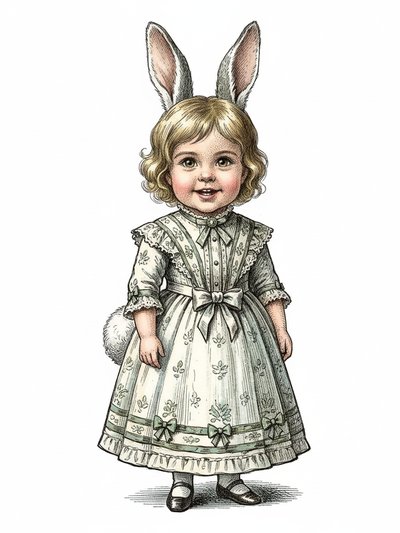 Julia's Bunny Adventures 🐰 - Victorian Illustration