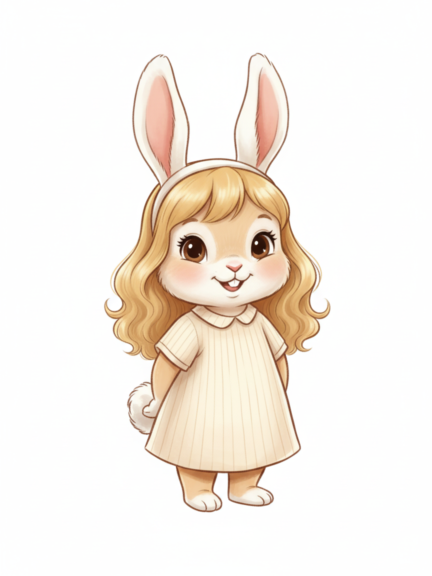 Julia the Bunny - Vintage Storybook