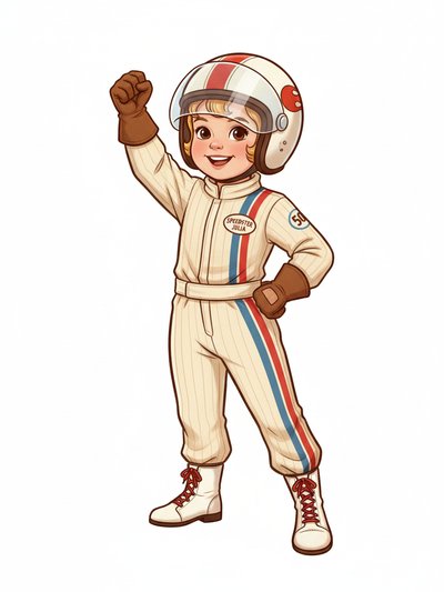 Julia's Racing Adventures 🚗 - Vintage Storybook
