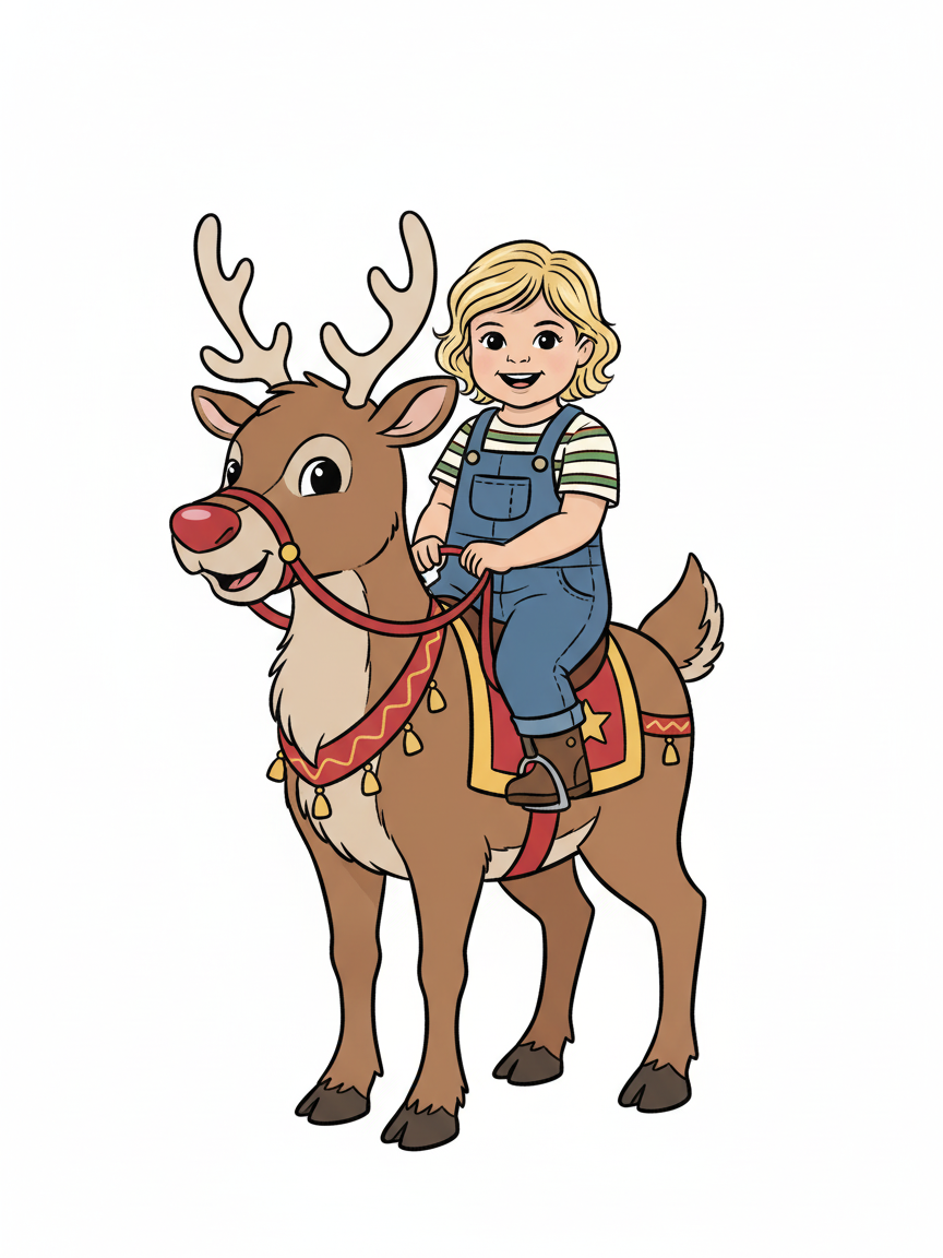 Reindeer Julia - Classic Coloring Book