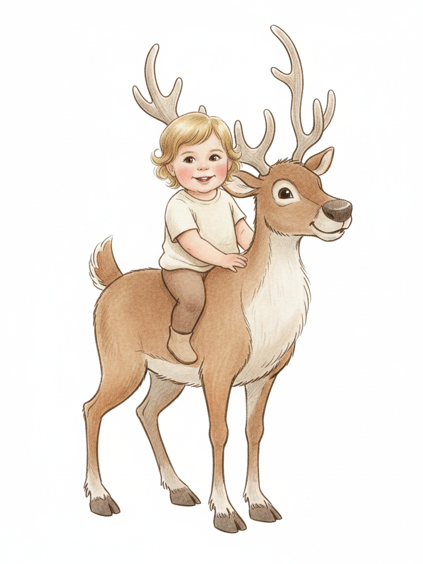 Reindeer Julia - Gentle Pencil