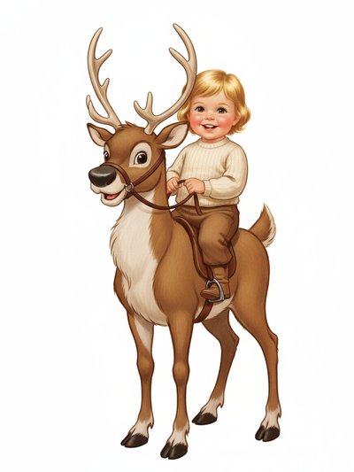 Julia's Reindeer Adventure 🦌 - Vintage Storybook