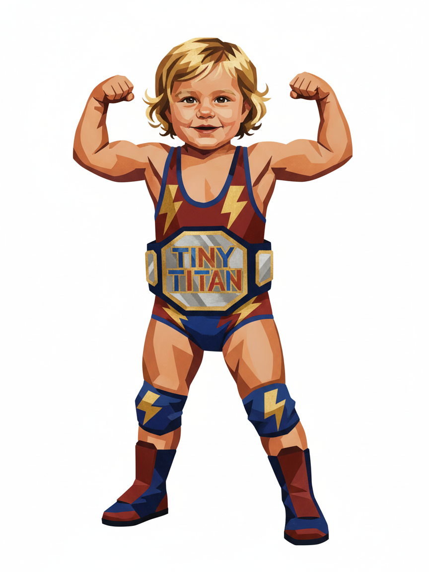 Julia the Tiny Titan - Cubist Painting