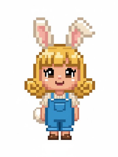 Julia's Bunny Adventures 🐰 - Pixel Art