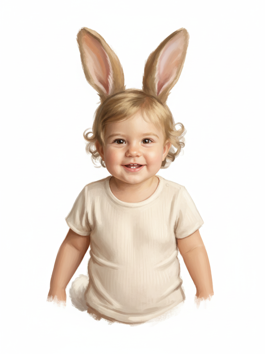 Julia the Bunny - Impressionist Painting