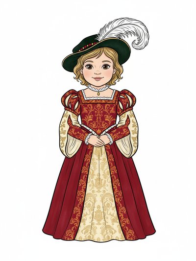 Julia's Noble Journey 👑 - Classic Coloring Book
