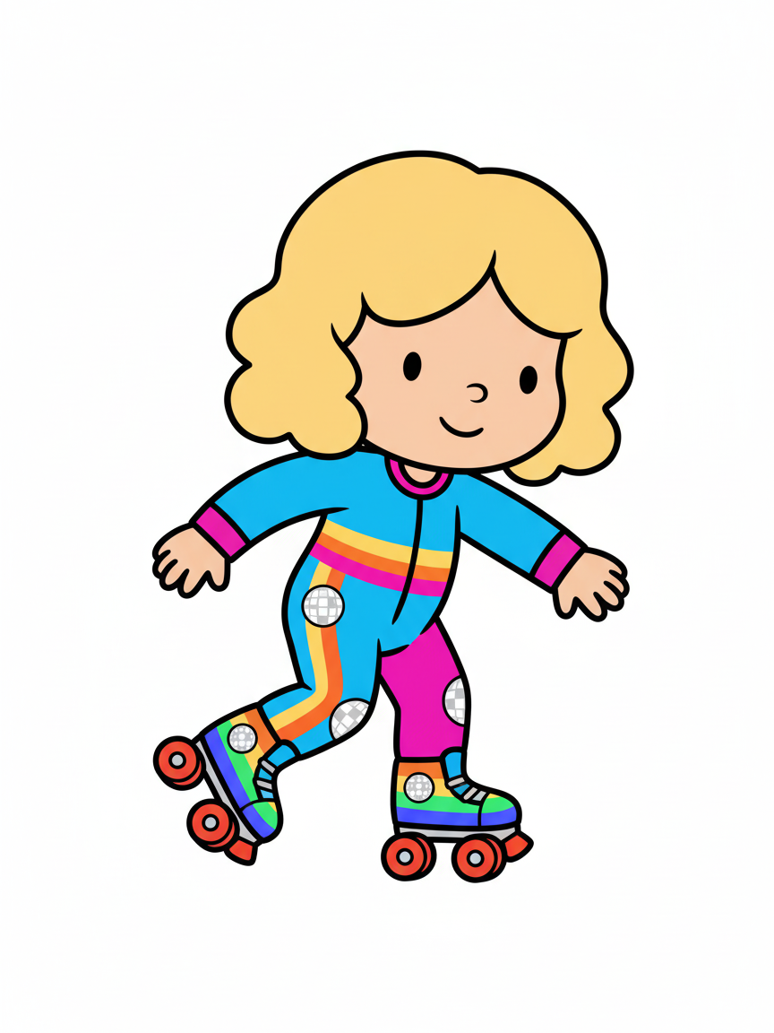 Julia the Roller Disco Queen - Preschool Simple