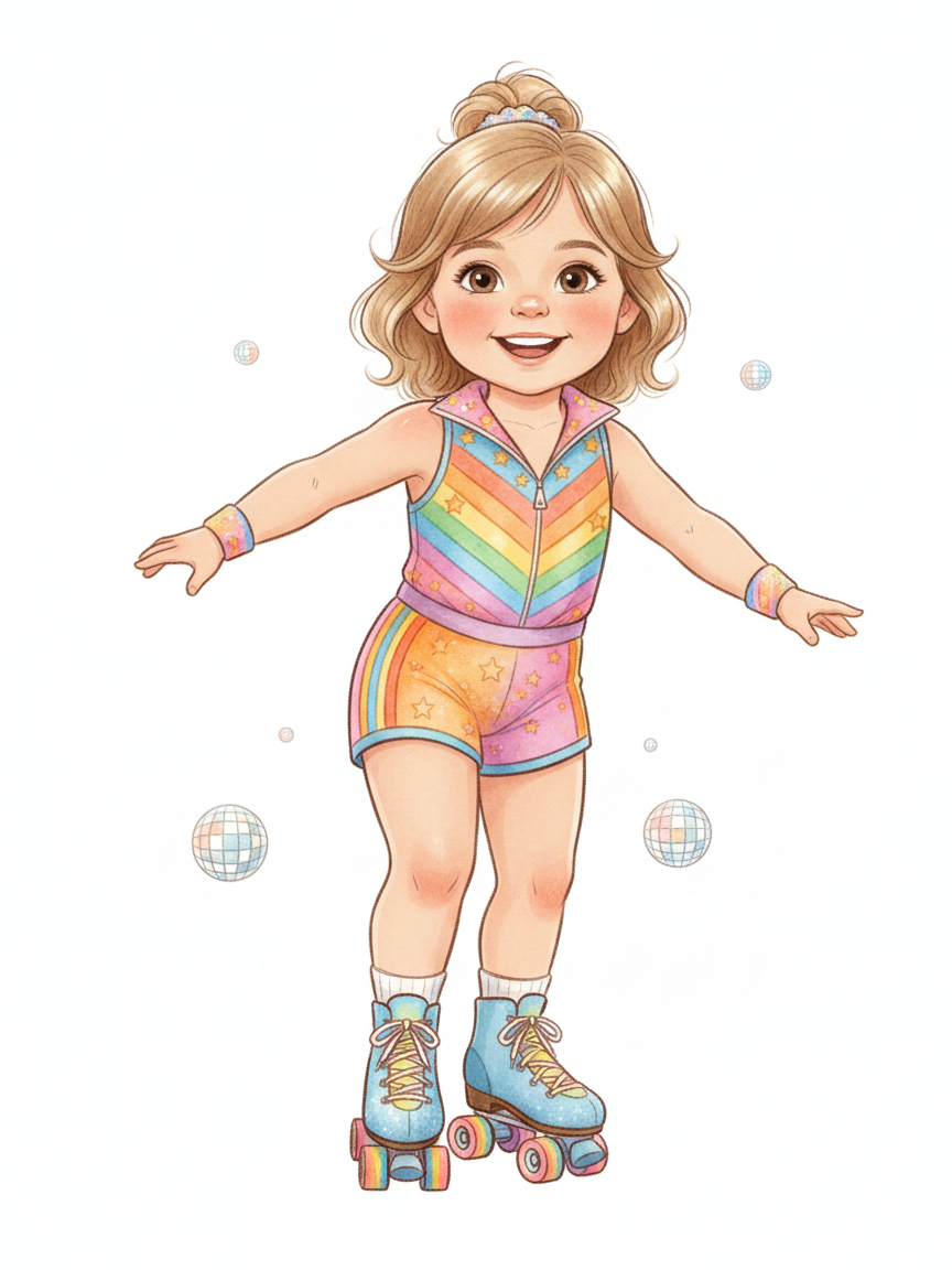 Julia the Roller Disco Queen - Gentle Pencil