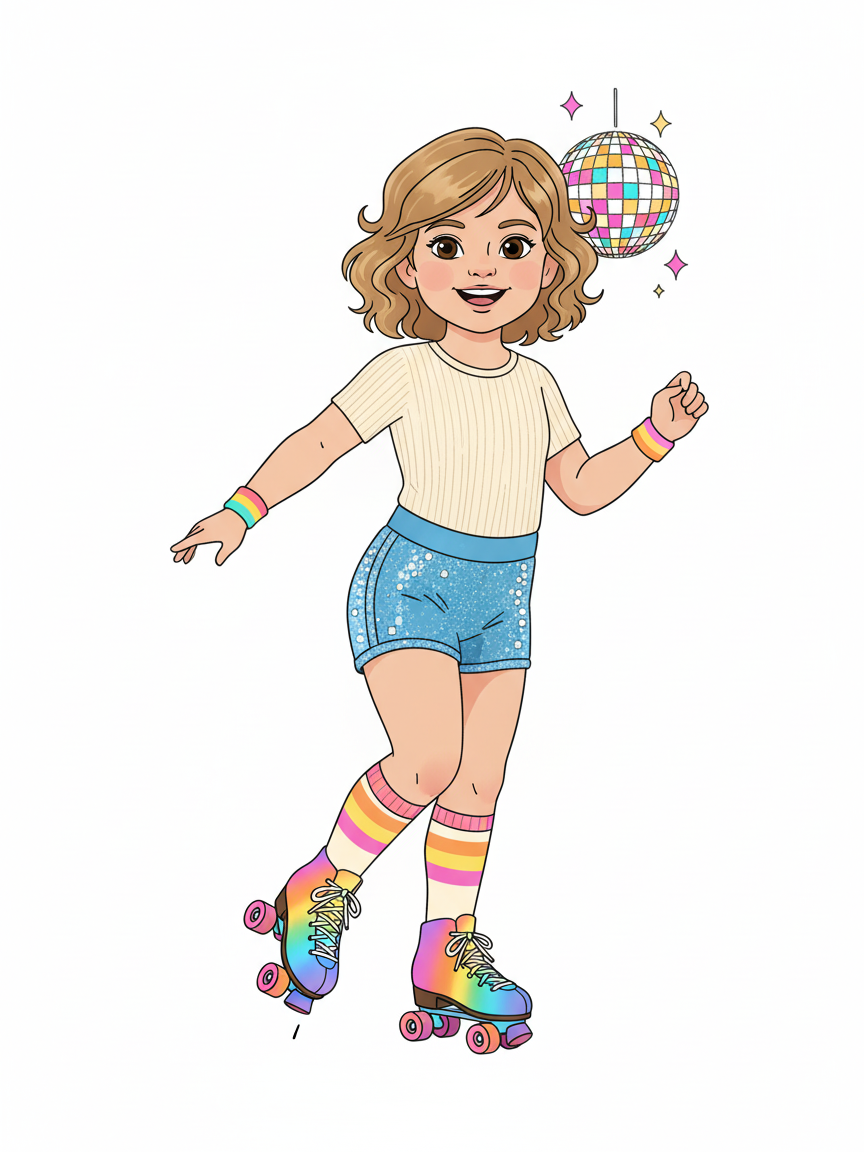 Julia the Roller Disco Queen - Minimalist
