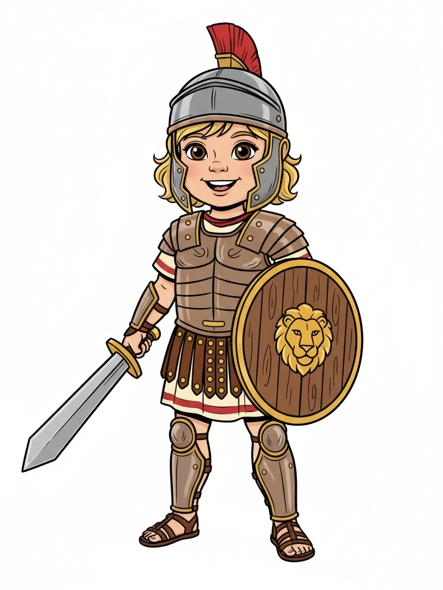 Julia the Gladiator - Classic Coloring Book