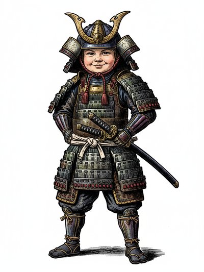 Julia's Samurai Adventure - Victorian Illustration