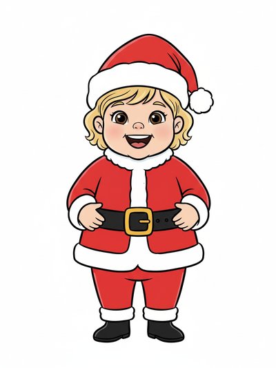 Julia's Santa 🎅 Adventure - Classic Coloring Book