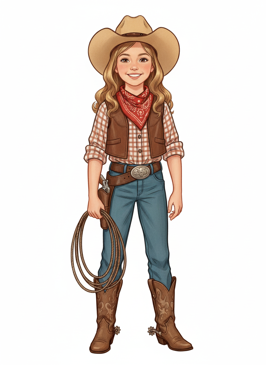 Cowgirl Mary - Vintage Storybook
