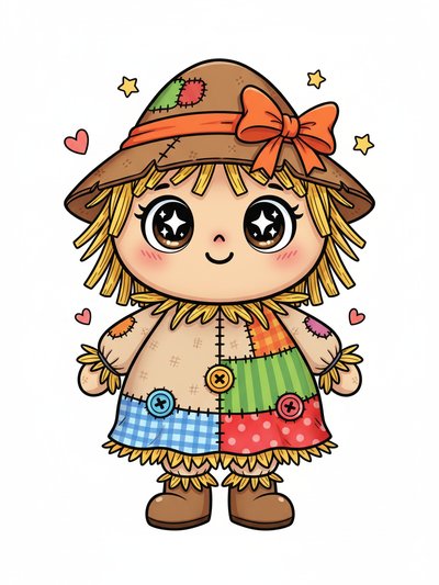 Julia's Scarecrow Adventure 🌾 - Kawaii Cute