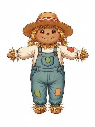 Julia's Scarecrow Adventure 🌾 - Vintage Storybook