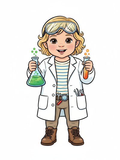 Julia's Scientist Adventures 👩‍🔬 - Classic Coloring Book