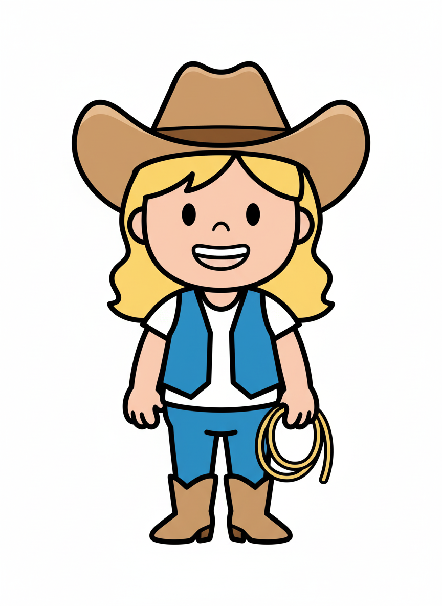 Mary the Bold Cowgirl - Preschool Simple
