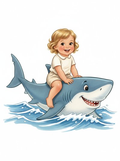 Julia's Sharky Adventures 🦈 - Vintage Storybook