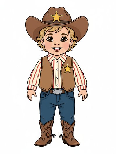 Our Baby Girl: Sheriff Julia 👒 - Classic Coloring Book