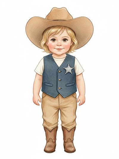 Our Baby Girl: Sheriff Julia 👒 - Gentle Pencil