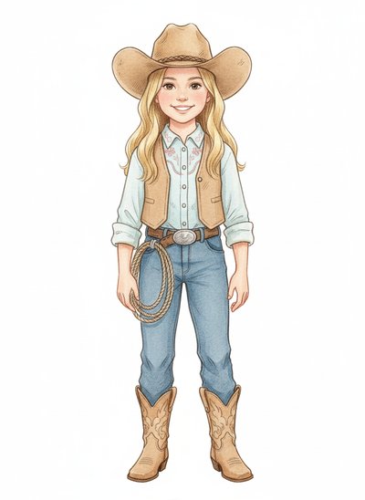 Mary's Cowgirl Adventure 🌵 - Gentle Pencil